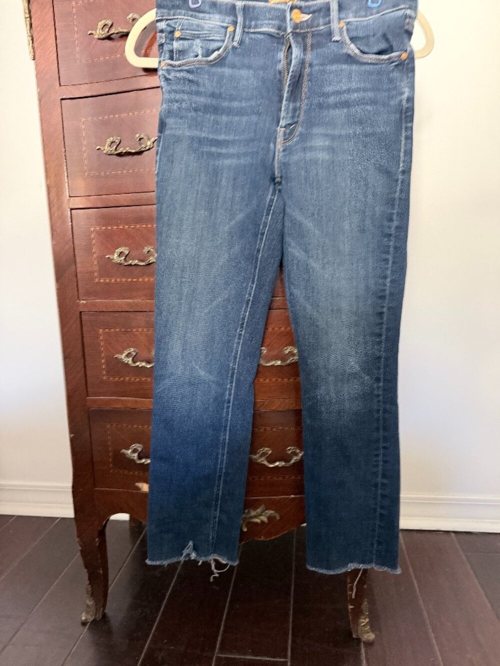MOTHER Jeans The Dazzler Ankle Fray, Mid Rise-28
